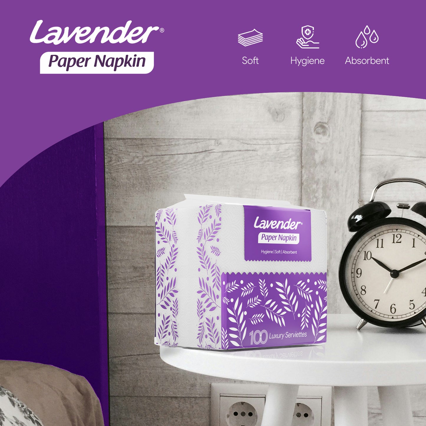 Lavender Household Napkin