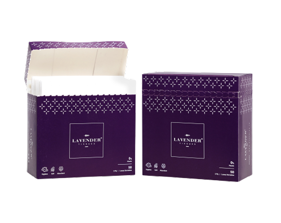 Lavender Premium Napkin 100 Pulls 1Ply